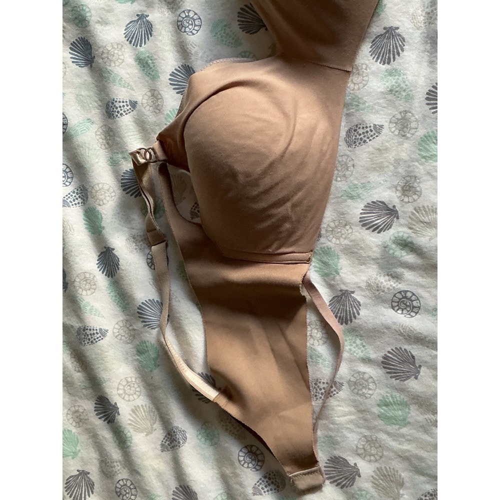 Warners No Side Effects Wireless Bra Womens 34C Tan Good Side Smoothing 01056 - Picture 12 of 13